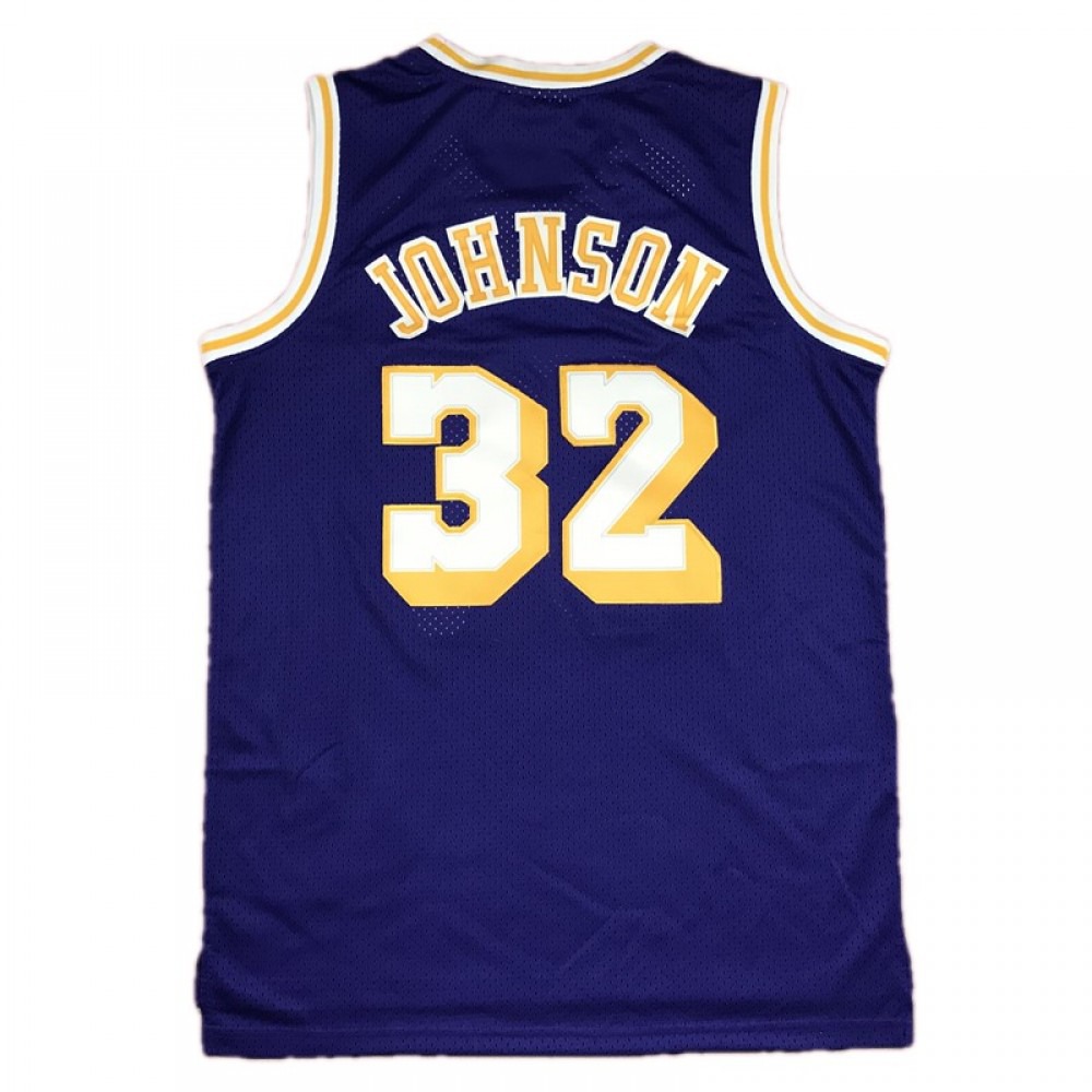 Men's Los Angeles Lakers Magic Johnson #32 Purple 84-85 Hardwood Classics Jersey-Pro Kit Vault | Brand New 26/27 Sports Jerseys